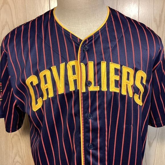 NBA Cleveland Cavaliers pinstriped Button down jersey mens size XL - Picture 2 of 11